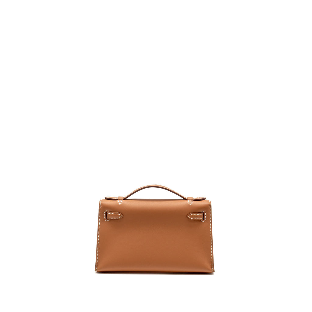 HERMES KELLY POCHETTE SWIFT GOLD GHW