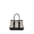 HERMES GARDEN PARTY 23 CANVAS/NEGONDA ECRU-BLACK/BLACK SHW