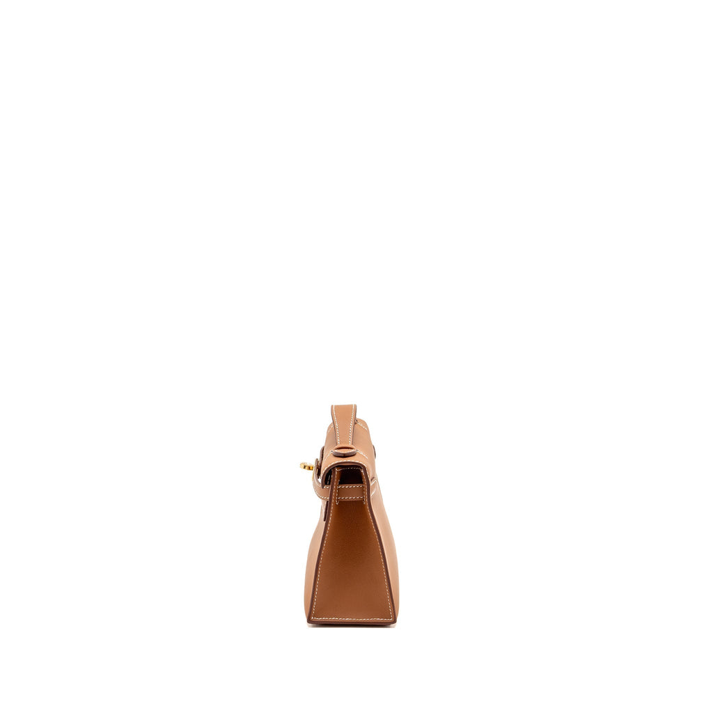 HERMES KELLY POCHETTE SWIFT GOLD GHW