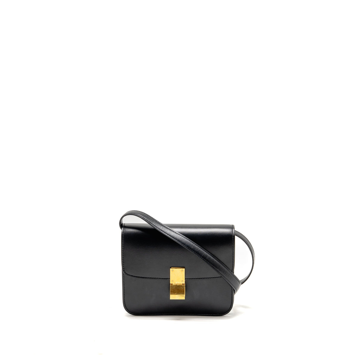 Celine Teen Classic Box Bag Calfskin Black GHW
