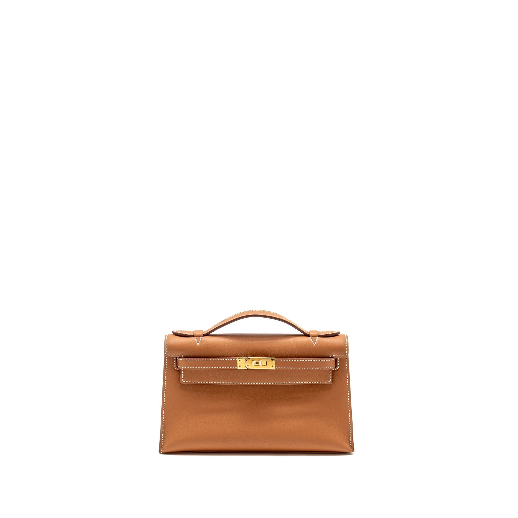 HERMES KELLY POCHETTE SWIFT GOLD GHW
