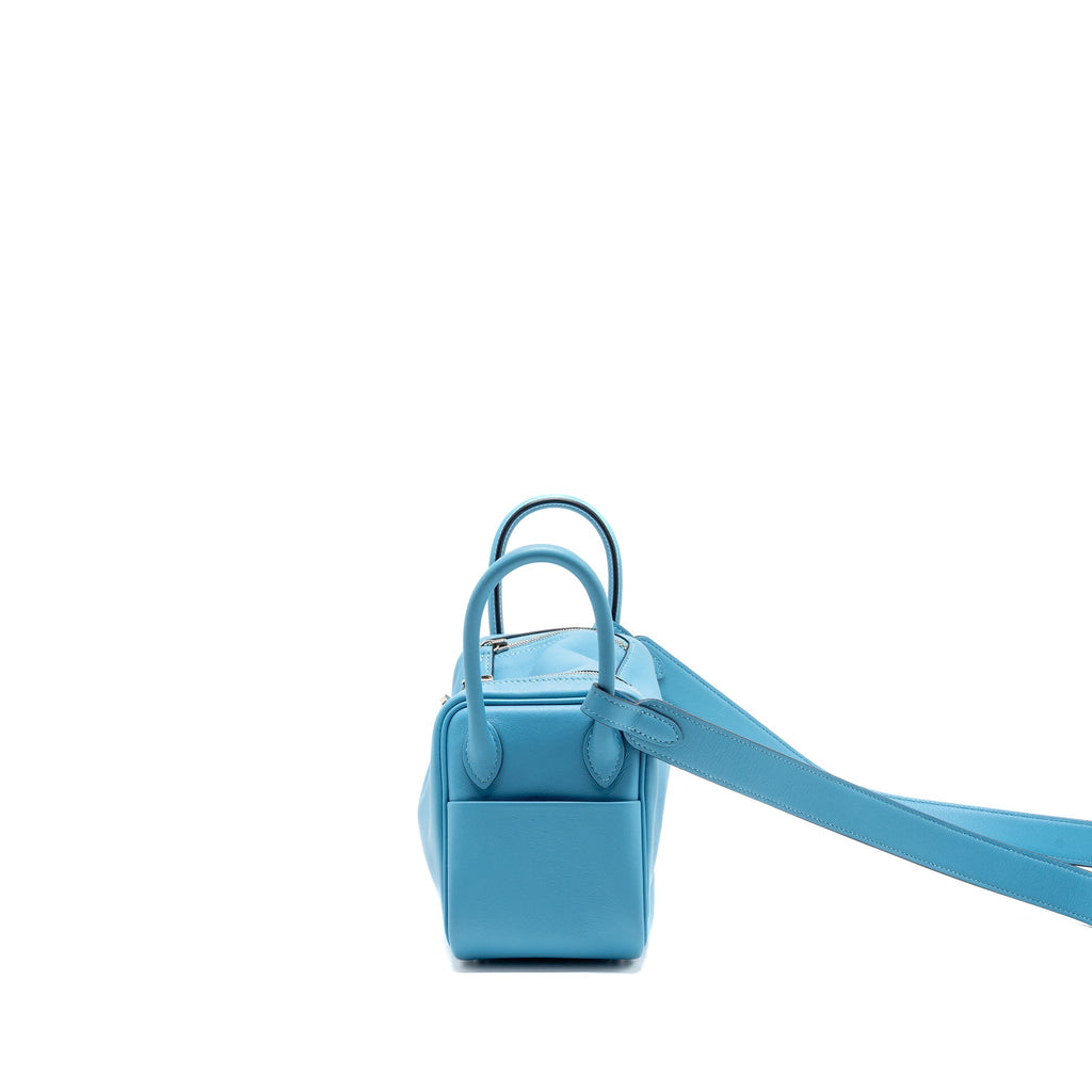 HERMES MINI LINDY SWIFT BLUE DE NORD SHW