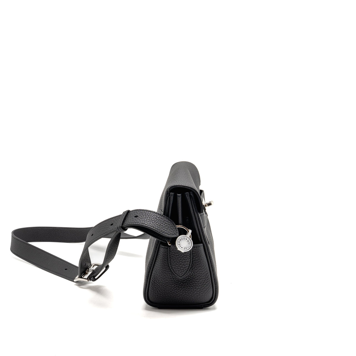 Hermes Kelly Messenger PM Bag Togo Black SHW