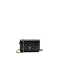 CHANEL CLASSIC WALLET ON CHAIN CAVIAR BLACK GHW(MICROCHIP)