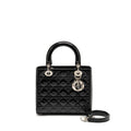 DIOR MEDIUM LADY DIOR PATENT BLACK SHW