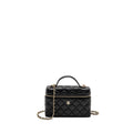 CHANEL 25P CC TOP HANDLE VANITY BAG CAVIAR BLACK LGHW (MICROCHIP)