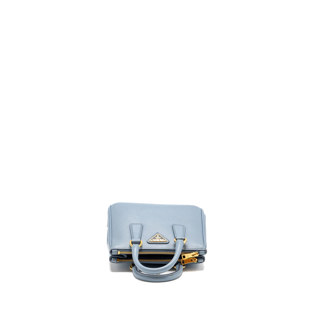 Prada Galleria Saffiano Mini Tote Bag leather light blue GHW