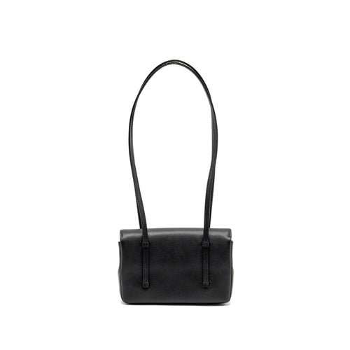 CHANEL 26P PREPPY COCO CLUTCH WITH LEATHER STRAP GRAINED SHINY CALFSKIN BLACK GHW (MICROCHIP)