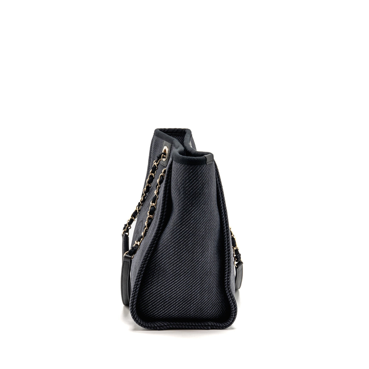 Chanel Deauville tote fabric black LGHW