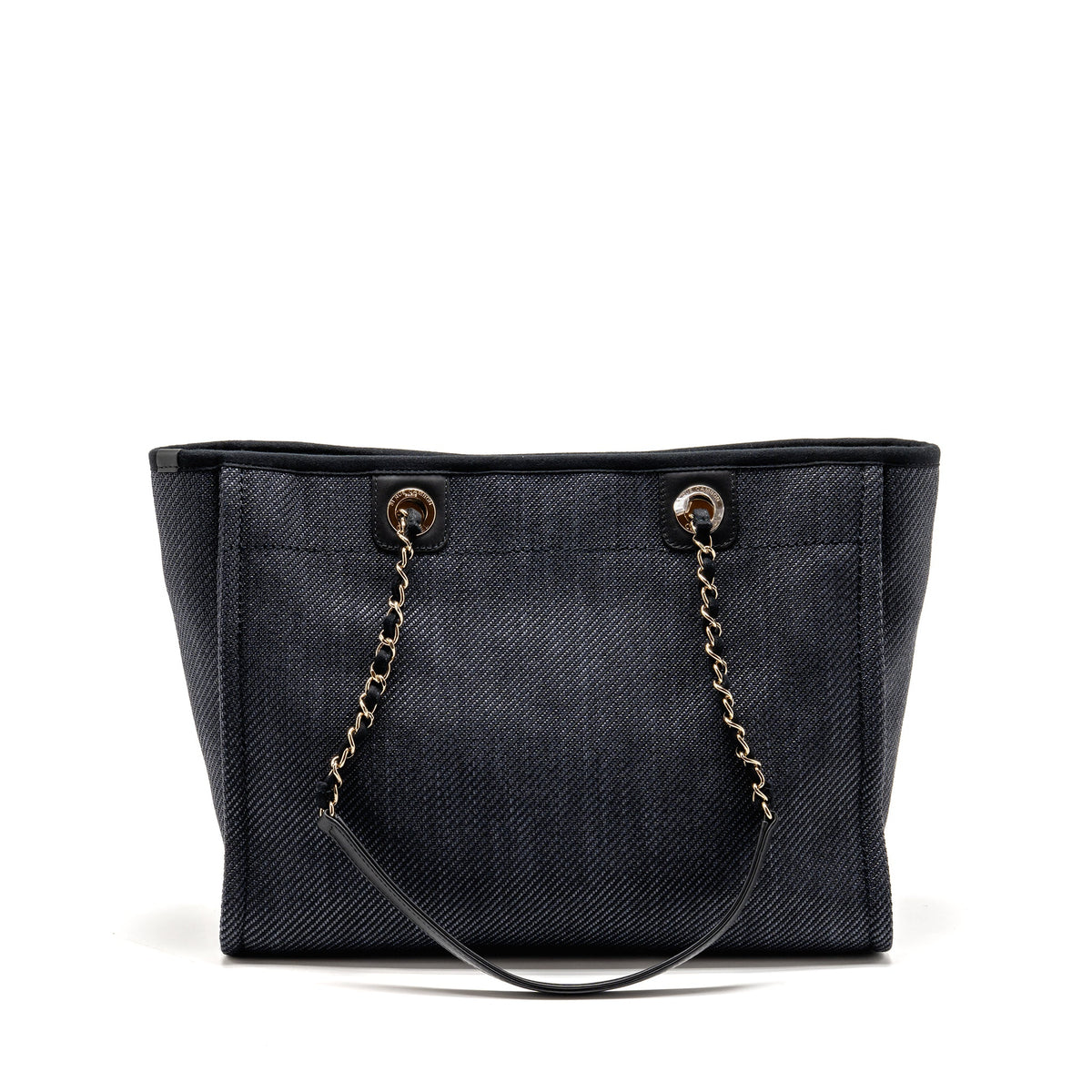 Chanel Deauville tote fabric black LGHW