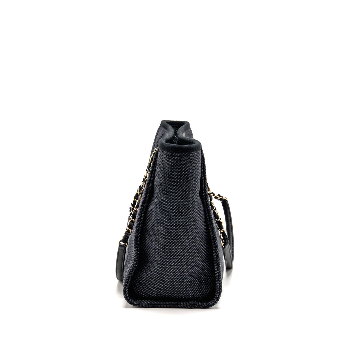 Chanel Deauville tote fabric black LGHW