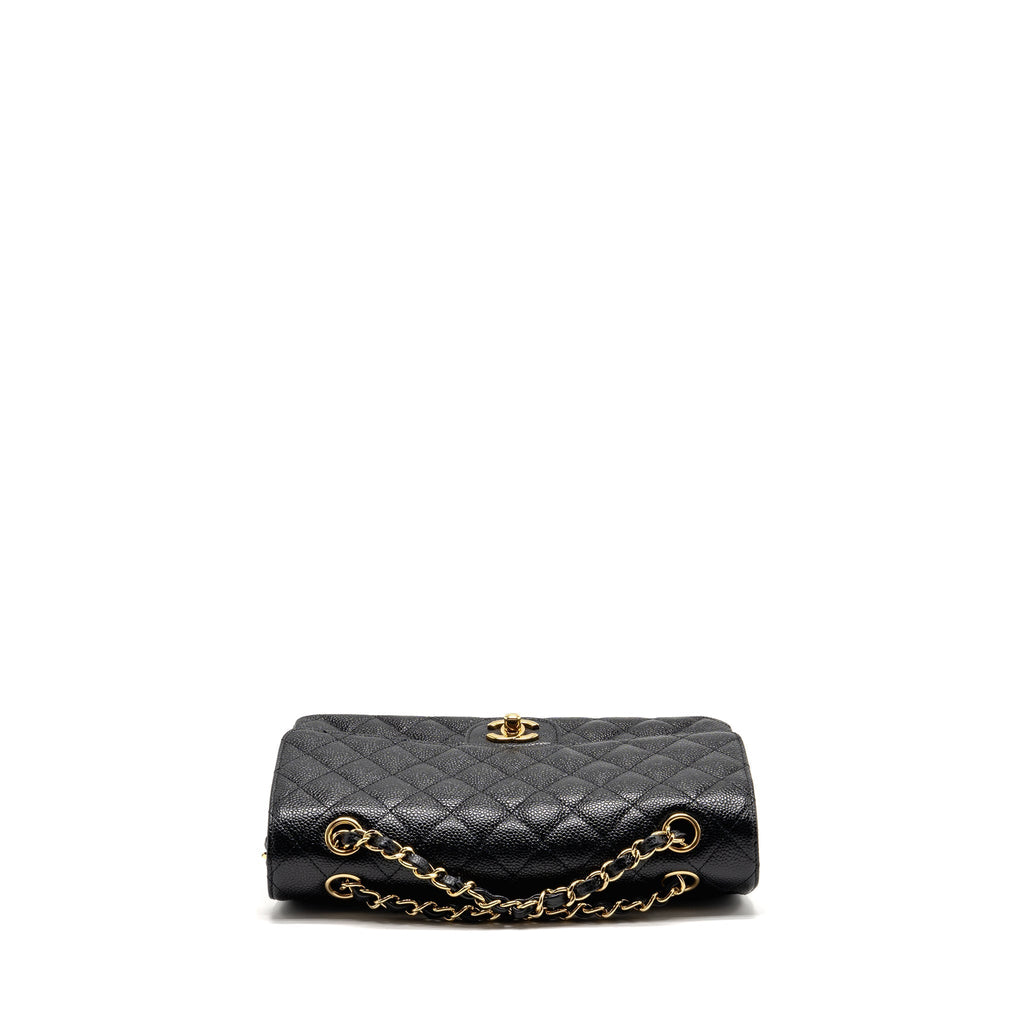 CHANEL MEDIUM CLASSIC DOUBLE FLAP BAG CAVIAR BLACK GHW