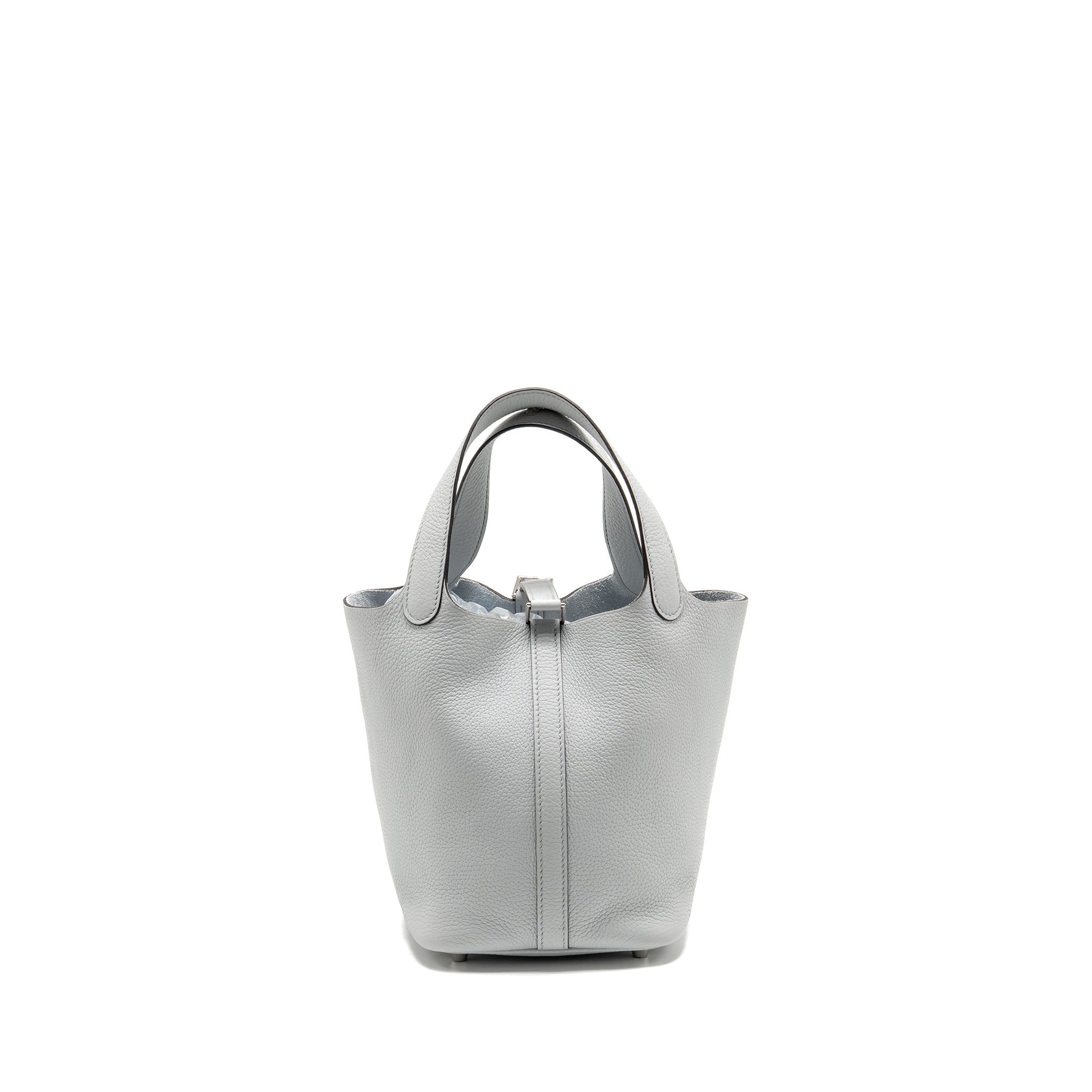 HERMES PICOTIN 18 LOCK BAG CLEMENCE BLEU PALE SHW