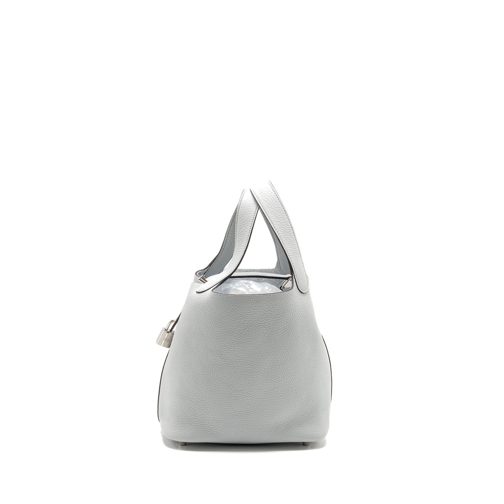 HERMES PICOTIN 18 LOCK BAG CLEMENCE BLEU PALE SHW