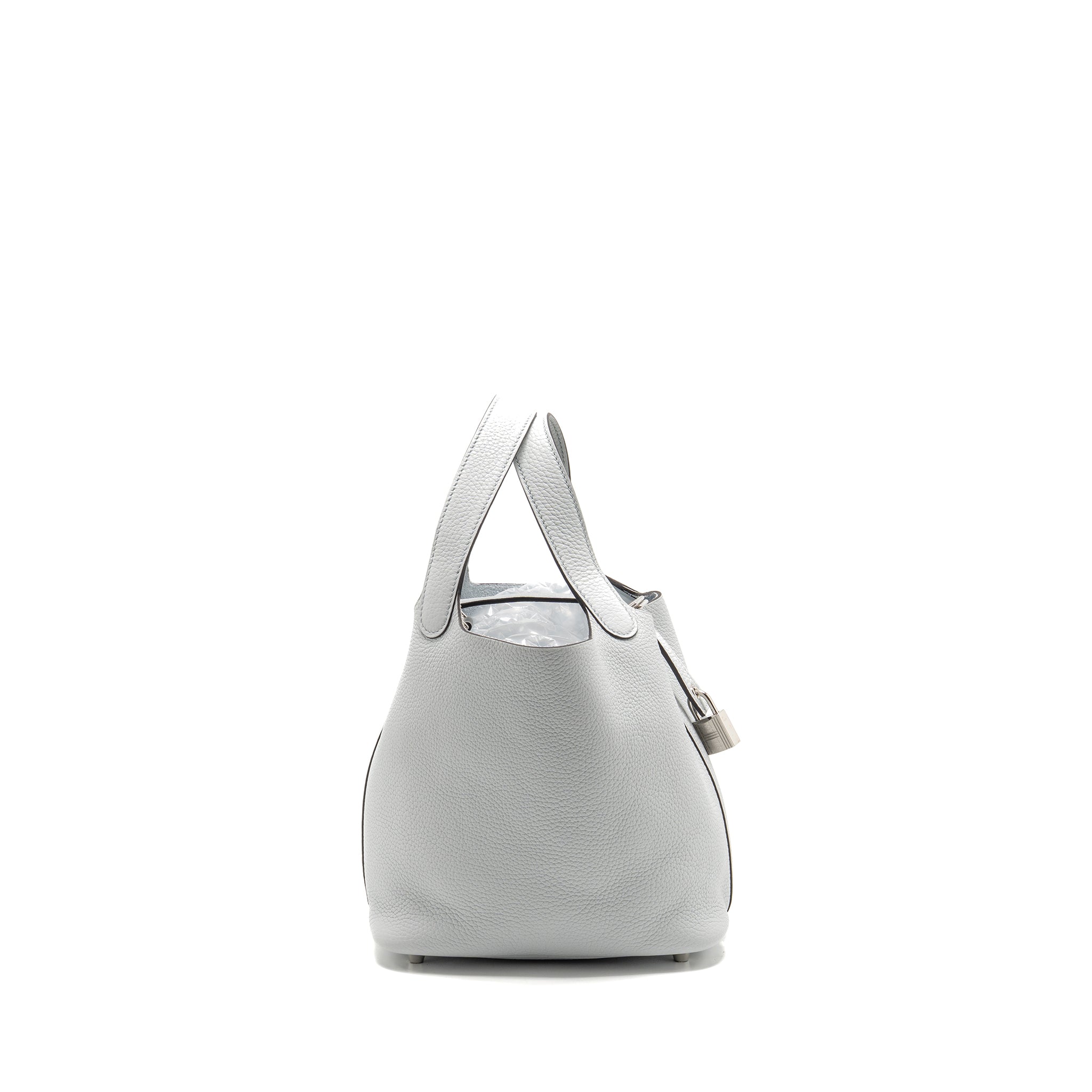 HERMES PICOTIN 18 LOCK BAG CLEMENCE BLEU PALE SHW