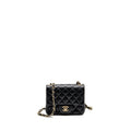 CHANEL MINI SQUARE FLAP BAG CAVIAR BLACK LGHW