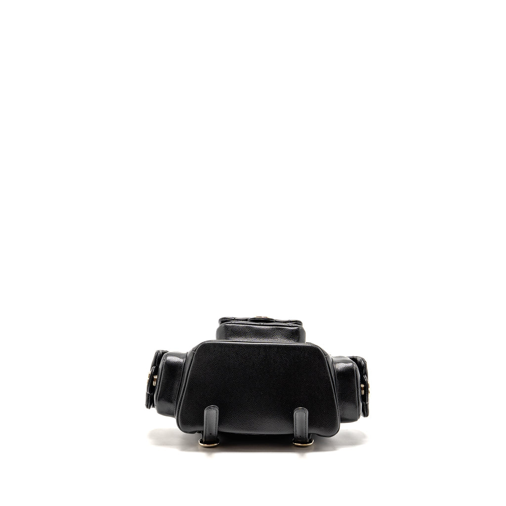 Chanel Small Duma Backpack Caviar Black LGHW (Microchip)