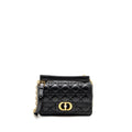 DIOR SMALL DIOR JOLIE TOP HANDLE BAG CANNAGE CALFSKIN BLACK GHW