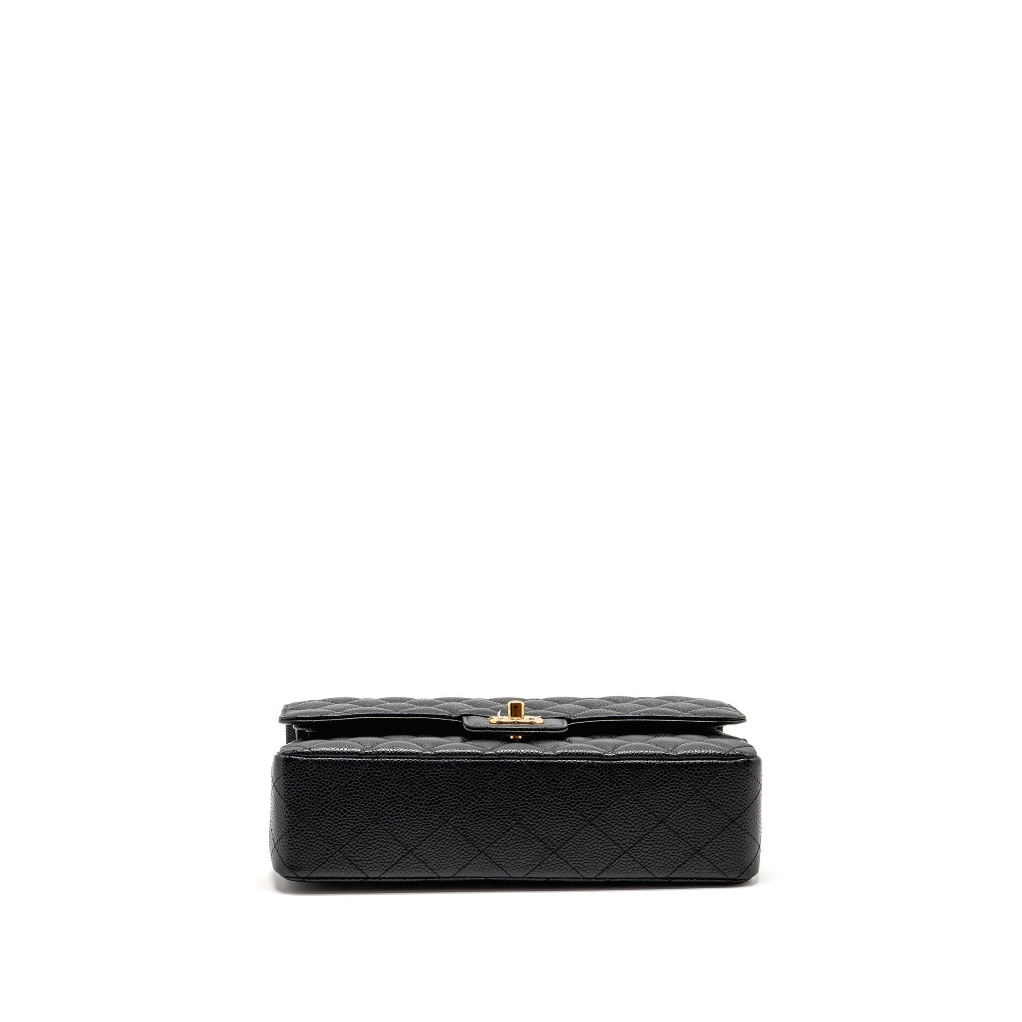CHANEL MEDIUM CLASSIC DOUBLE FLAP BAG CAVIAR BLACK GHW