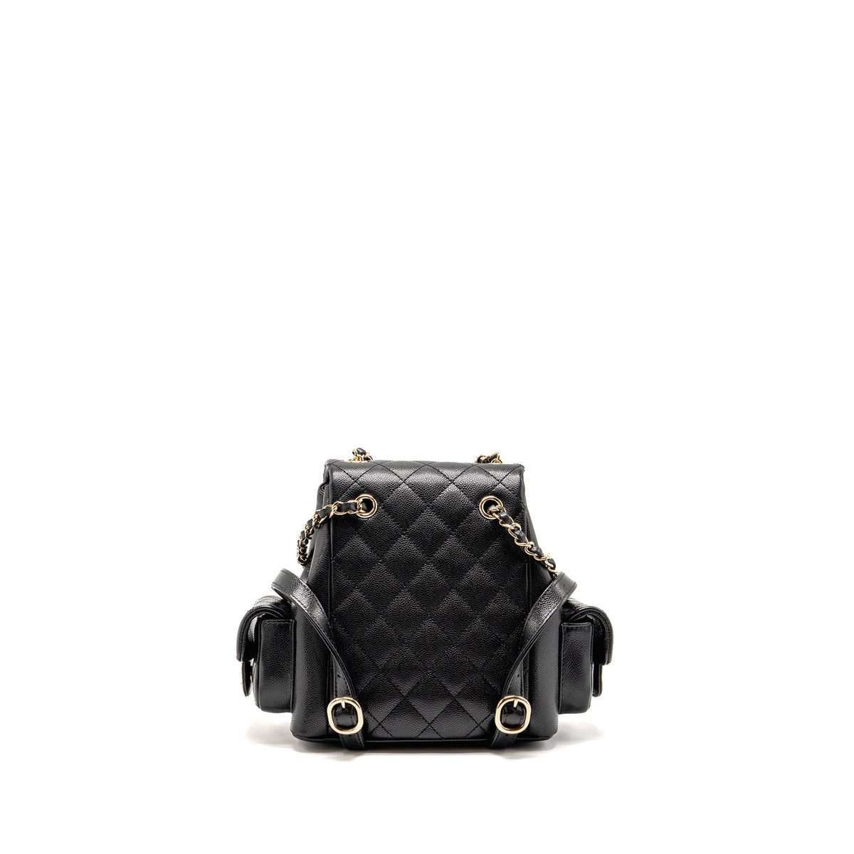 Chanel Small Duma Backpack Caviar Black LGHW (Microchip)