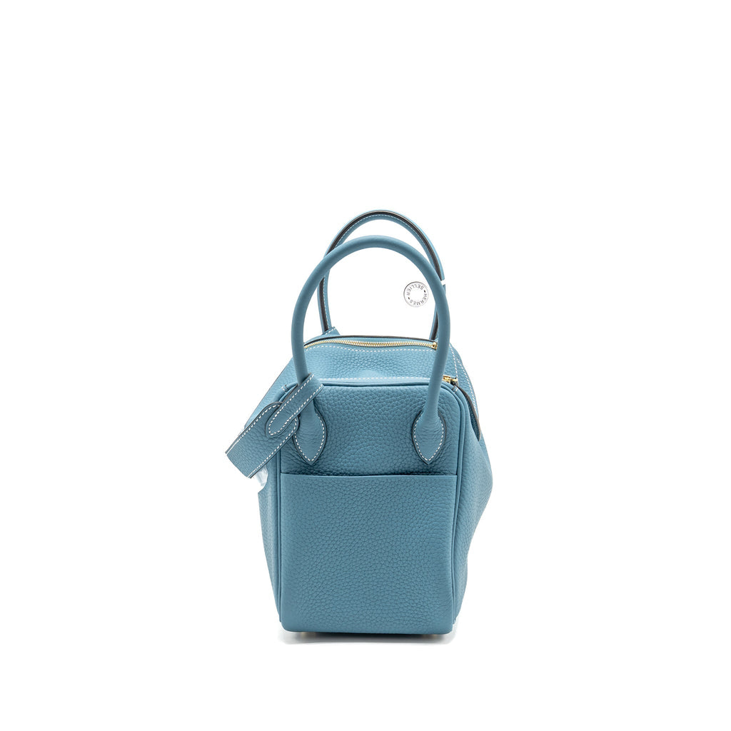 HERMES LINDY 26 CLEMENCE NEW BLUE JEAN GHW