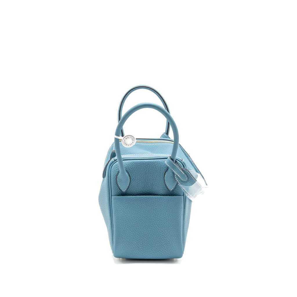 HERMES LINDY 26 CLEMENCE NEW BLUE JEAN GHW