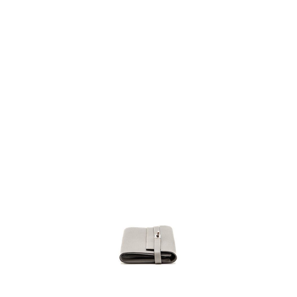 HERMES KELLY CLASSIC LONG WALLET EPSOM GREY SHW
