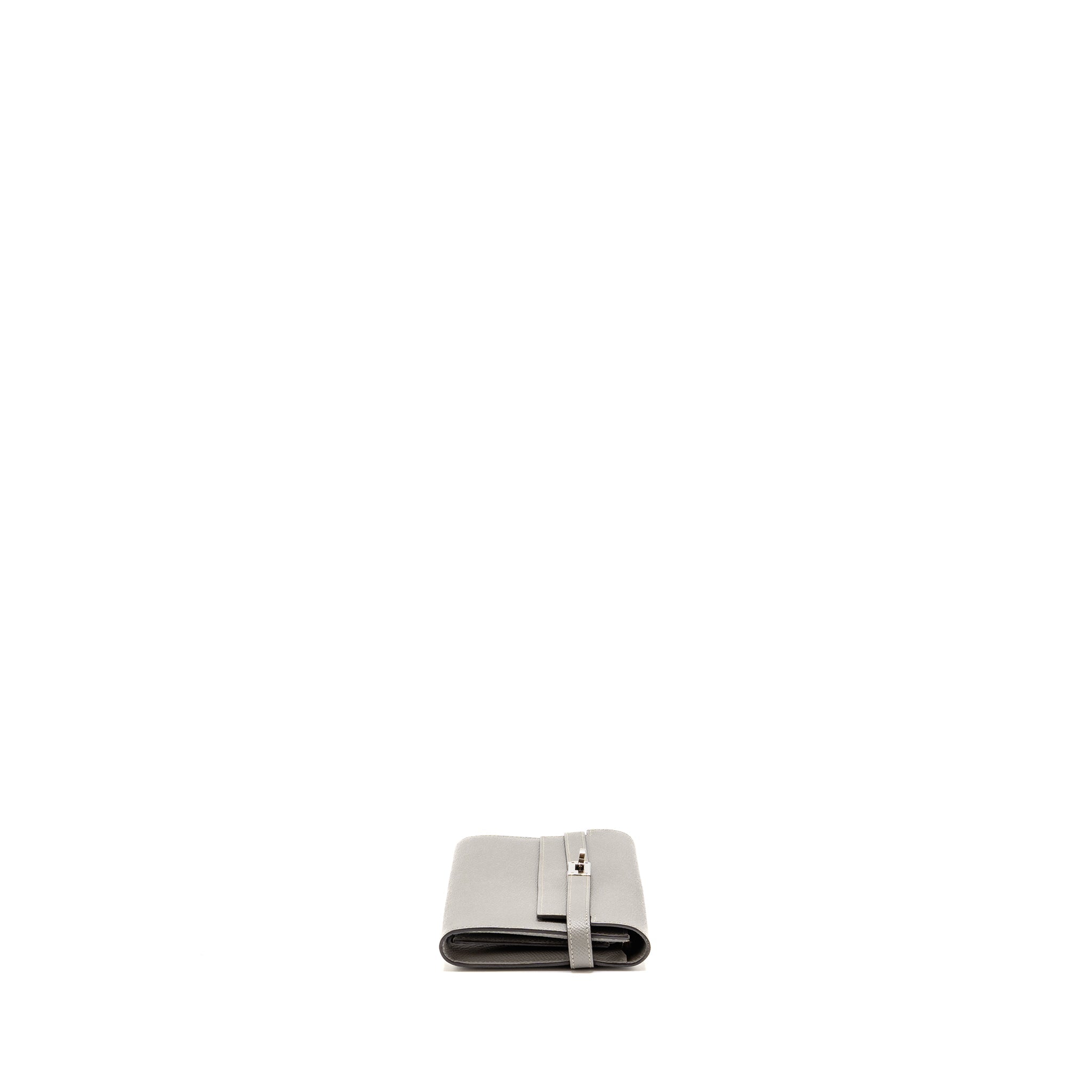 HERMES KELLY CLASSIC LONG WALLET EPSOM GREY SHW