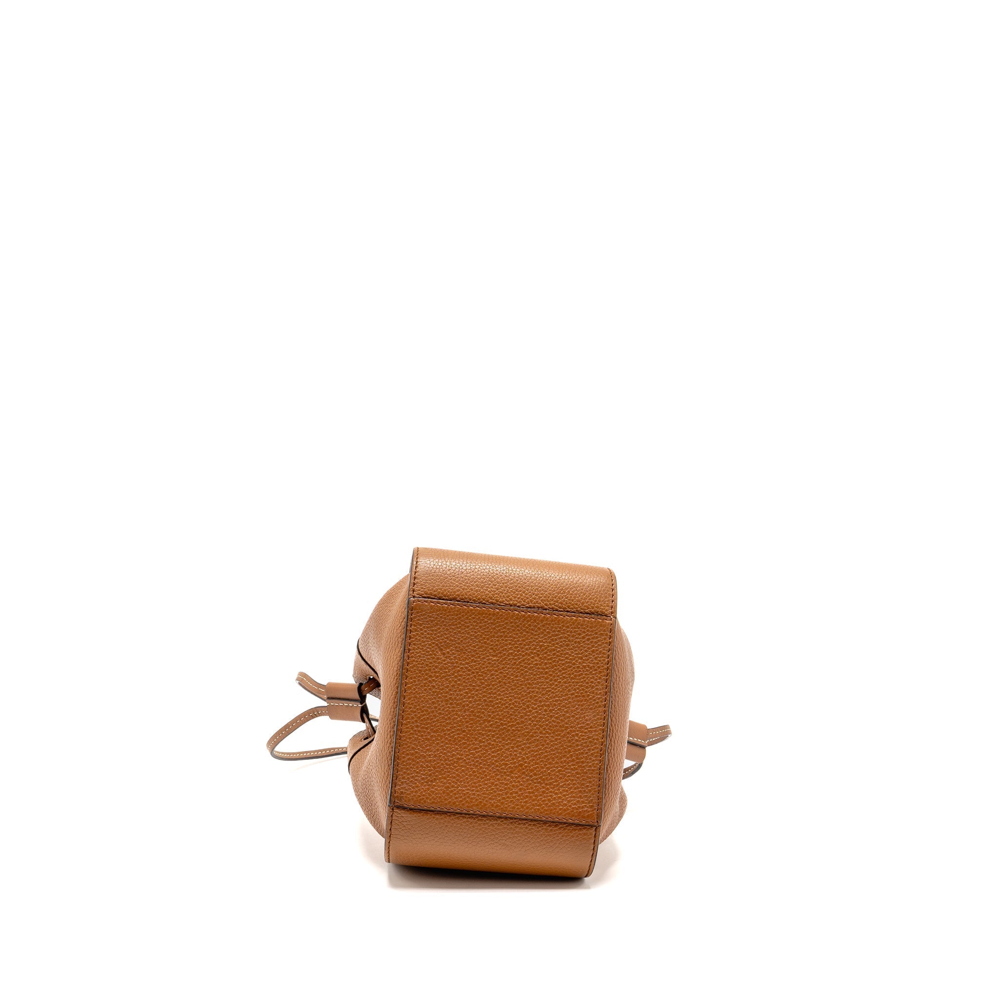 LOEWE MINI HAMMOCK DRAWSTRING BAG GRAINED CALFSKIN TAN GHW