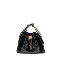 CHANEL SMALL 25 BAG CRUMPLED SHINY CALFSKIN BLACK MULTICOLOUR HARDWARE (MICROCHIP)