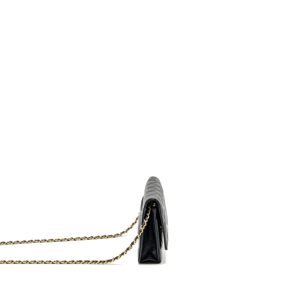 CHANEL CLASSIC WALLET ON CHAIN CAVIAR BLACK GHW