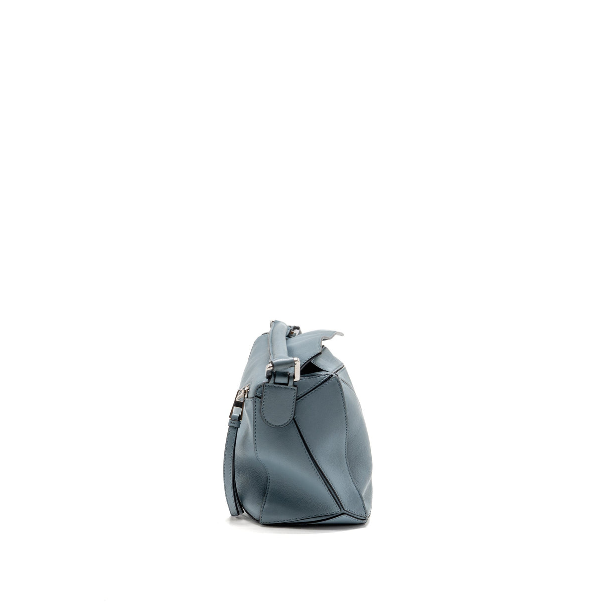 Loewe Small Puzzle Bag Calfskin Stone Blue SHW
