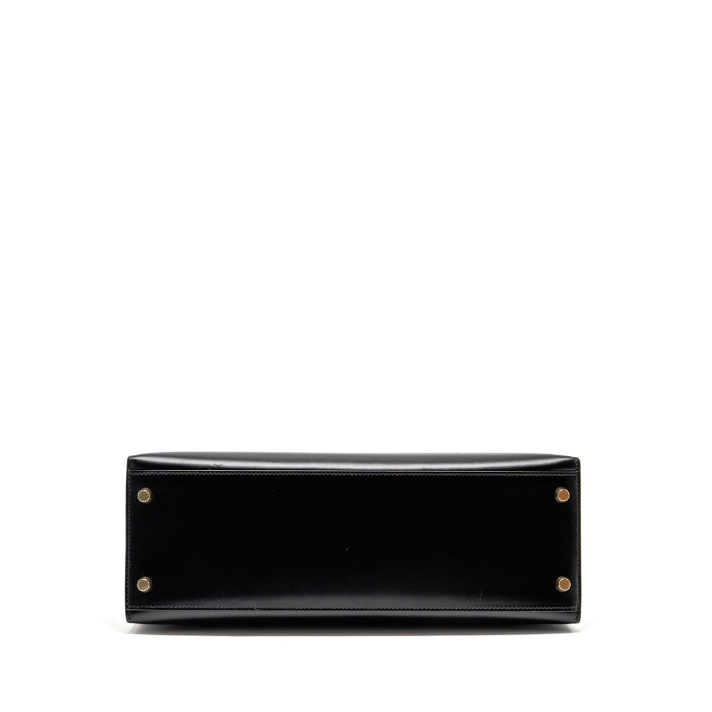 HERMES VINTAGE KELLY 32 BOX BLACK GHW