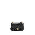 CHANEL GIANT BLACK CHAIN MINI FLAP BAG CAVIAR BLACK GHW (MICROCHIP)