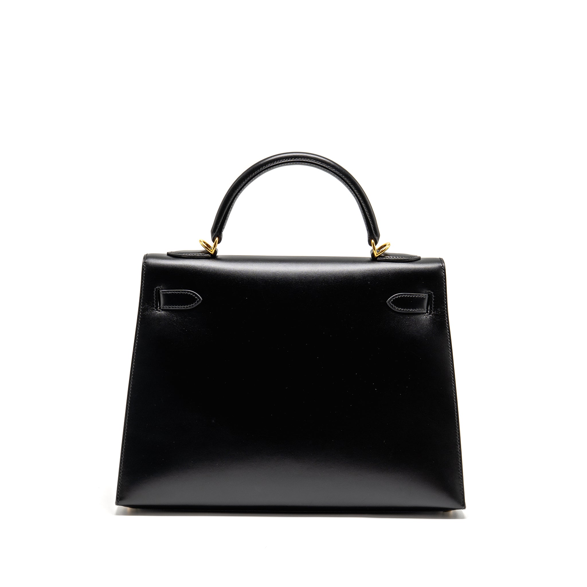 HERMES VINTAGE KELLY 32 BOX BLACK GHW