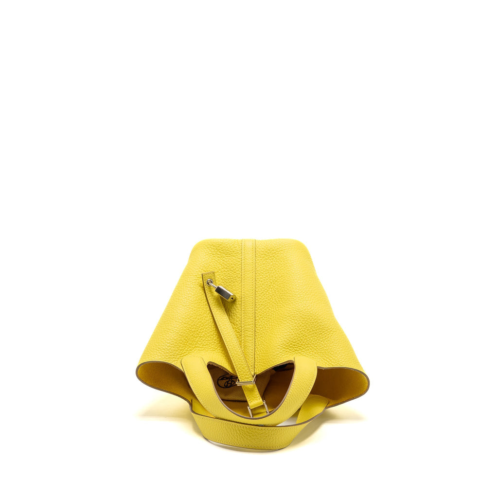 HERMES PICOTIN 18 LOCK BAG CLEMENCE LIME SHW