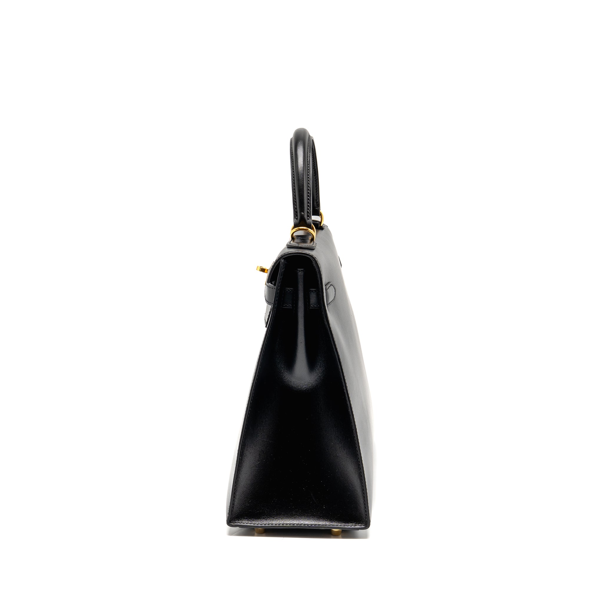 HERMES VINTAGE KELLY 32 BOX BLACK GHW