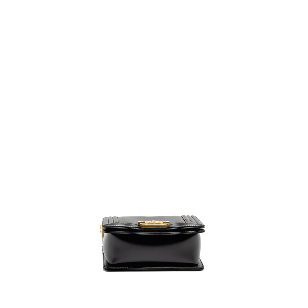 Chanel square boy bag calfskin black GHW (microchip)