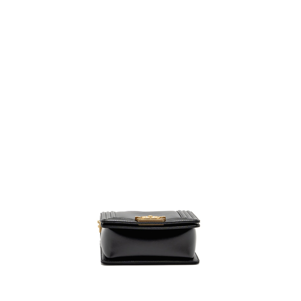 Chanel square boy bag calfskin black GHW (microchip)