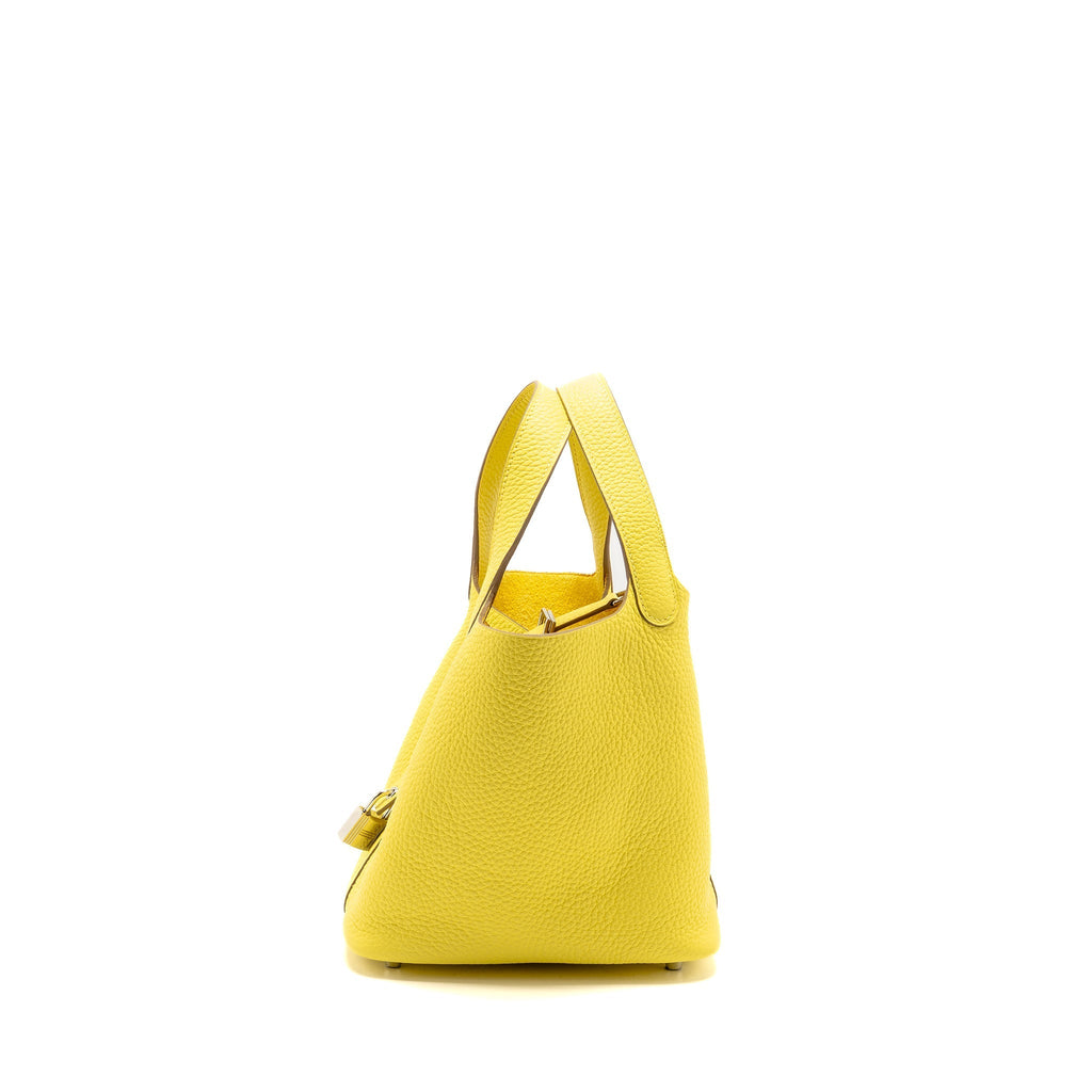 HERMES PICOTIN 18 LOCK BAG CLEMENCE LIME SHW