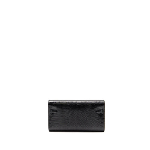 Hermes kelly to go lizard niloticus lisse black GHW