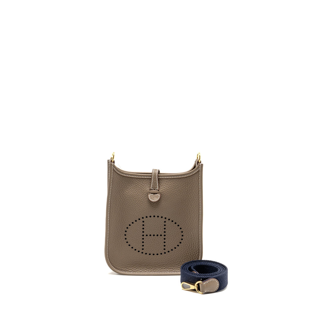 HERMES MINI EVELYNE CLEMENCE ETOUPE GHW