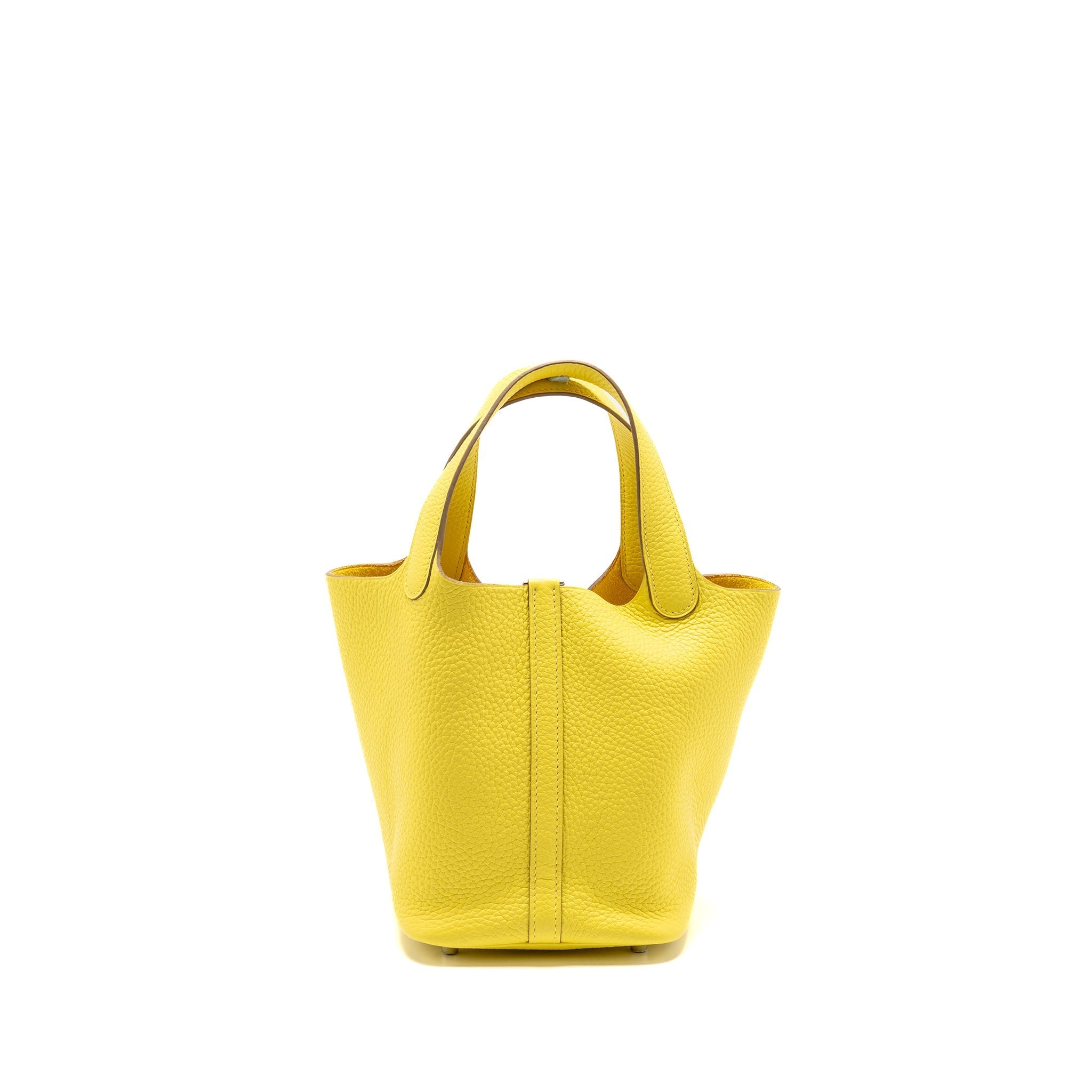 HERMES PICOTIN 18 LOCK BAG CLEMENCE LIME SHW