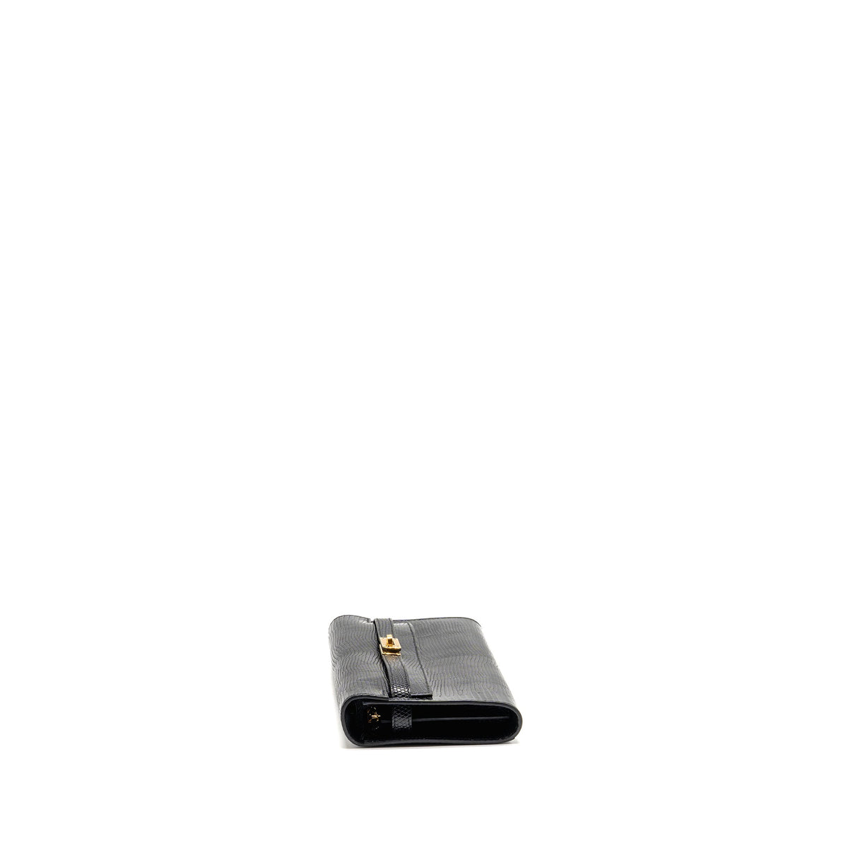 Hermes kelly to go lizard niloticus lisse black GHW