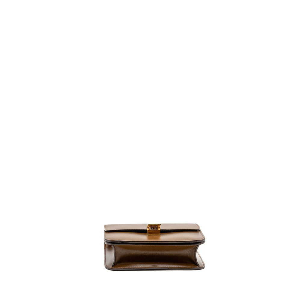 CELINE SMALL CLASSIC BOX BAG CALFSKIN CAMEL GHW