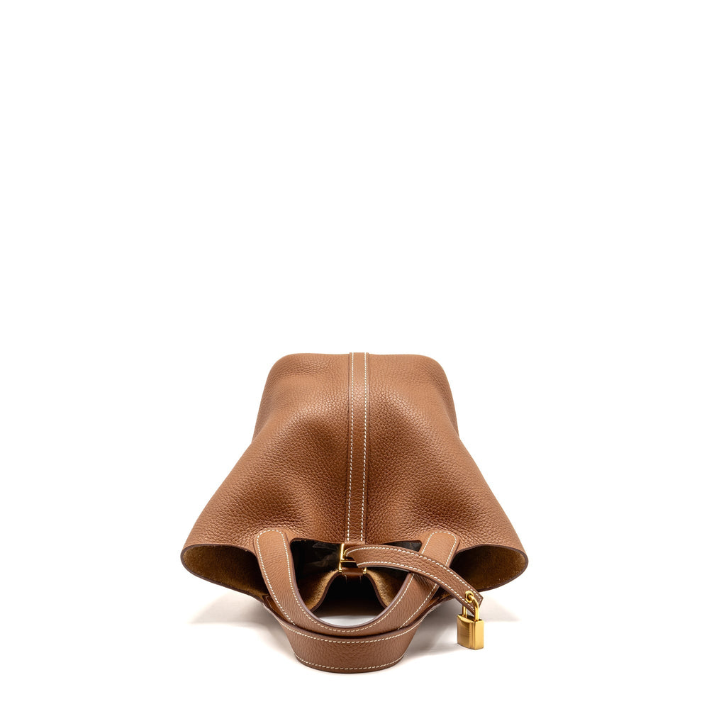 HERMES PICOTIN 18 LOCK BAG CLEMENCE GOLD GHW