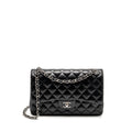 CHANEL JUMBO CLASSIC DOUBLE FLAP BAG LAMBSKIN BLACK SHW