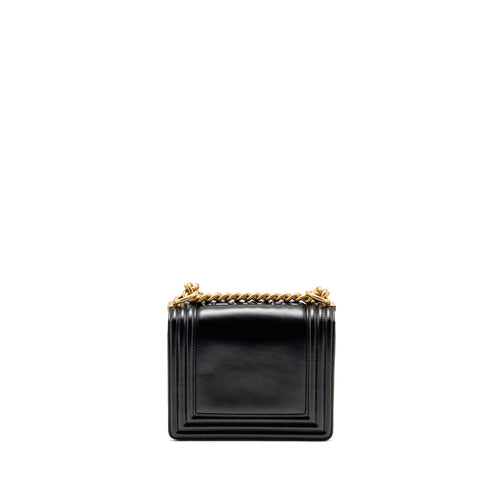 Chanel square boy bag calfskin black GHW (microchip)