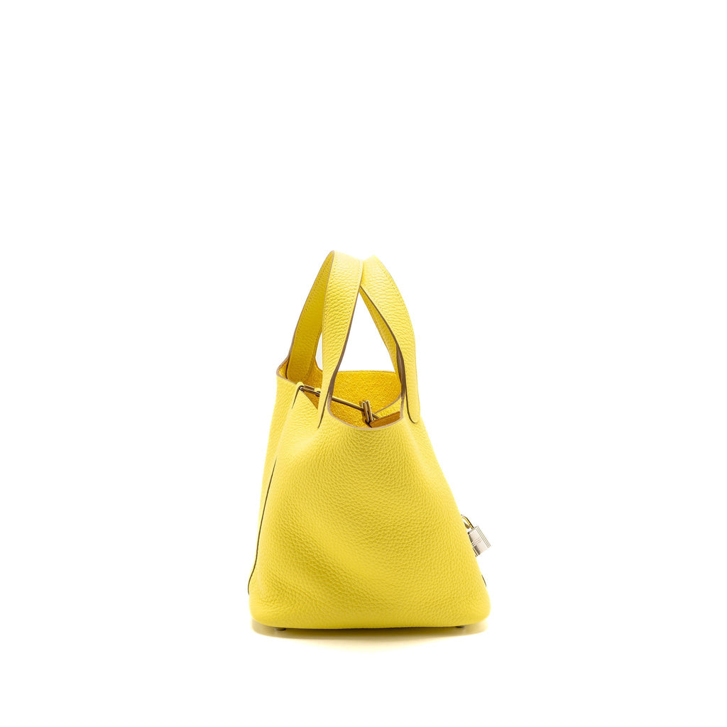 HERMES PICOTIN 18 LOCK BAG CLEMENCE LIME SHW