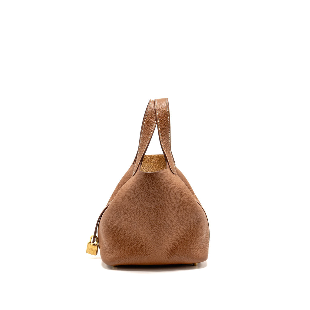 HERMES PICOTIN 18 LOCK BAG CLEMENCE GOLD GHW